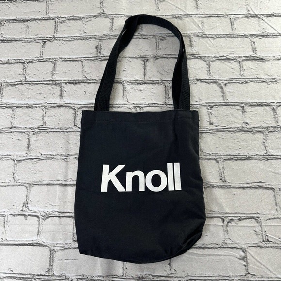 Knoll Black Canvas Tote Bag Vintage 90’s Rare EUC